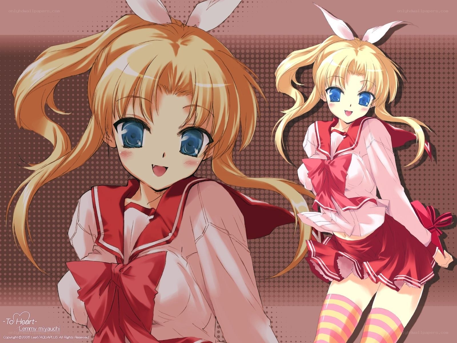 Anime girls in school uniforms