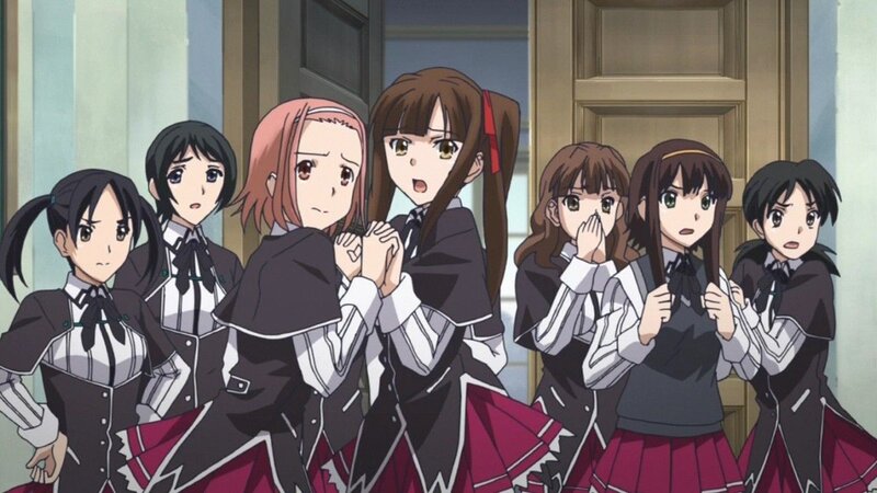 anime girls in school uniforms