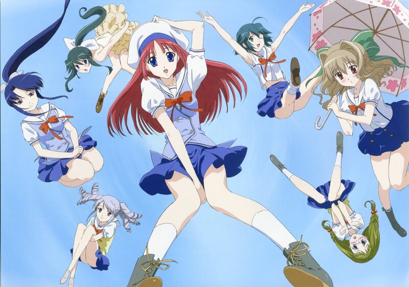 anime girls in school uniforms