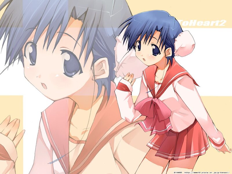 Anime girls in school uniforms