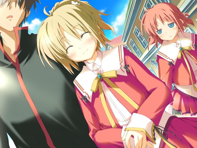 anime girls in school uniforms
