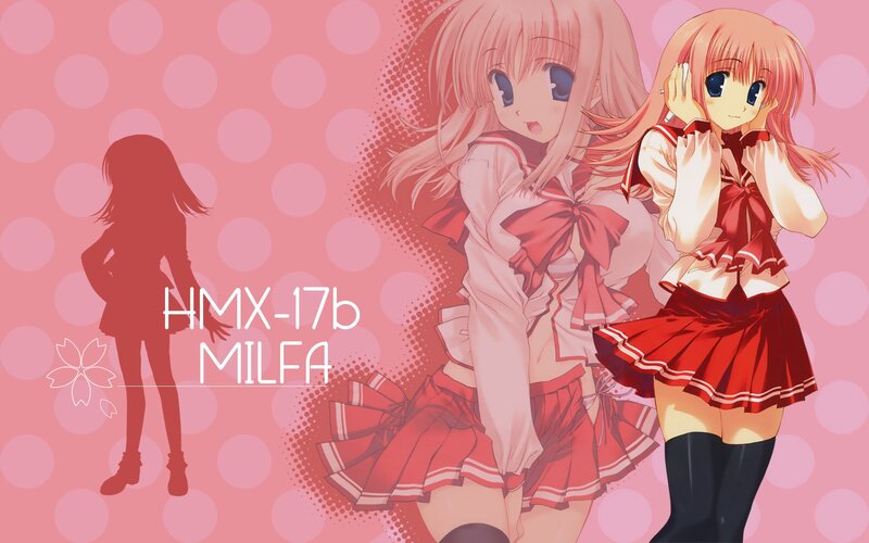Anime girls in school uniforms