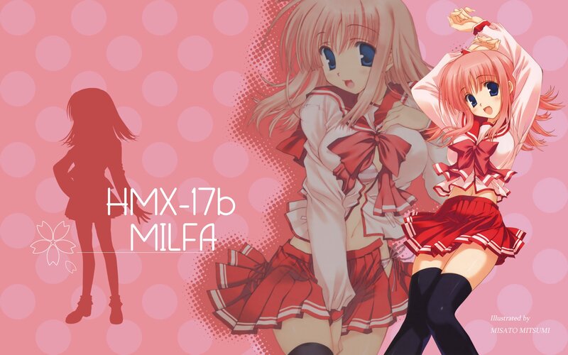 Anime girls in school uniforms