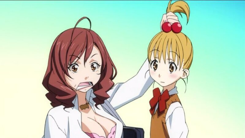 Anime girls in school uniforms