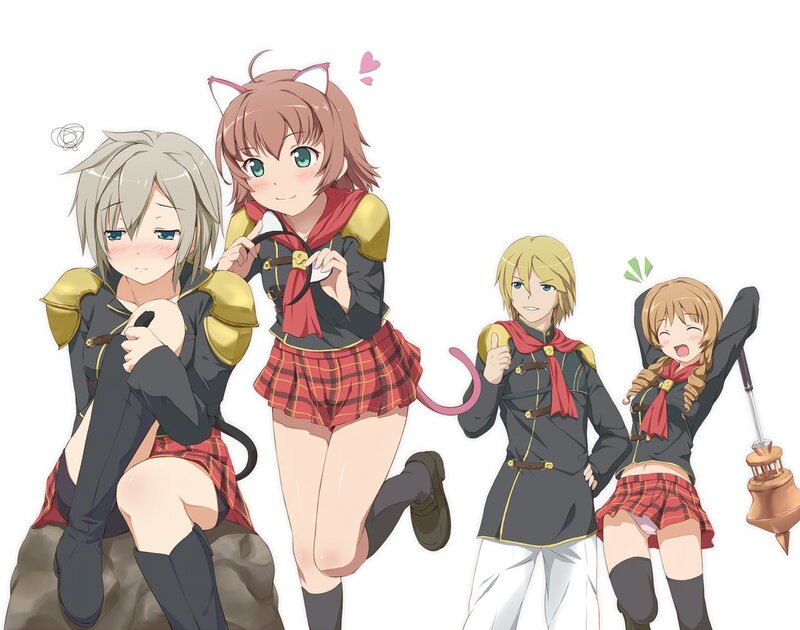 anime girls in school uniforms