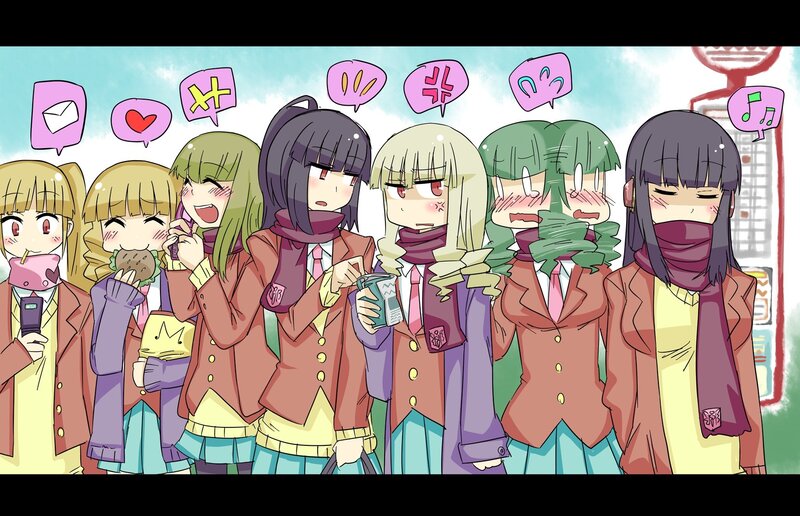 anime girls in school uniforms