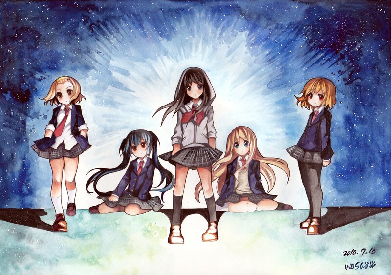 anime girls in school uniforms