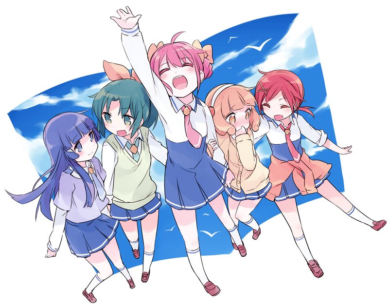 anime girls in school uniforms
