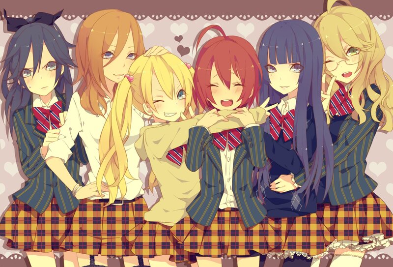 anime girls in school uniforms