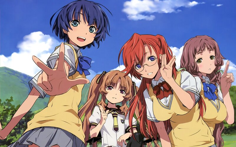 anime girls in school uniforms