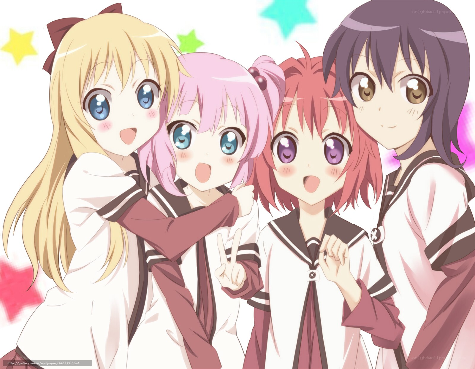 anime girls in school uniforms