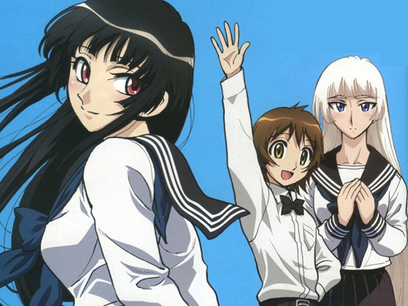 anime girls in school uniforms