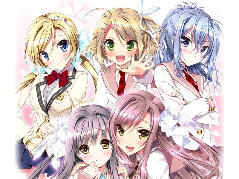 anime girls in school uniforms