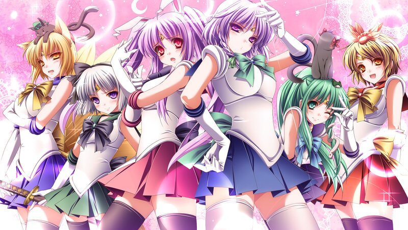 anime girls in school uniforms
