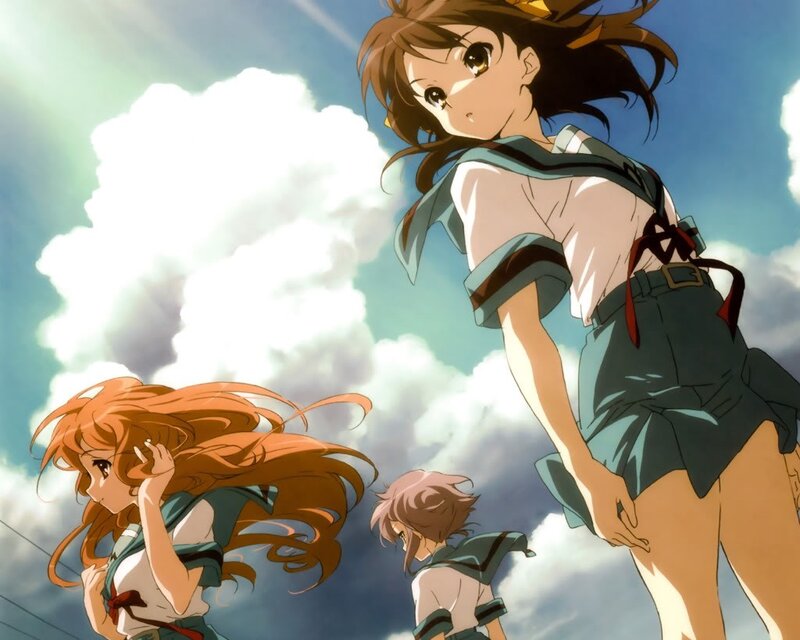 anime girls in school uniforms