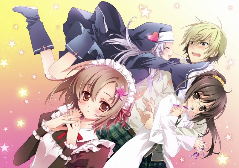 anime girls in school uniforms
