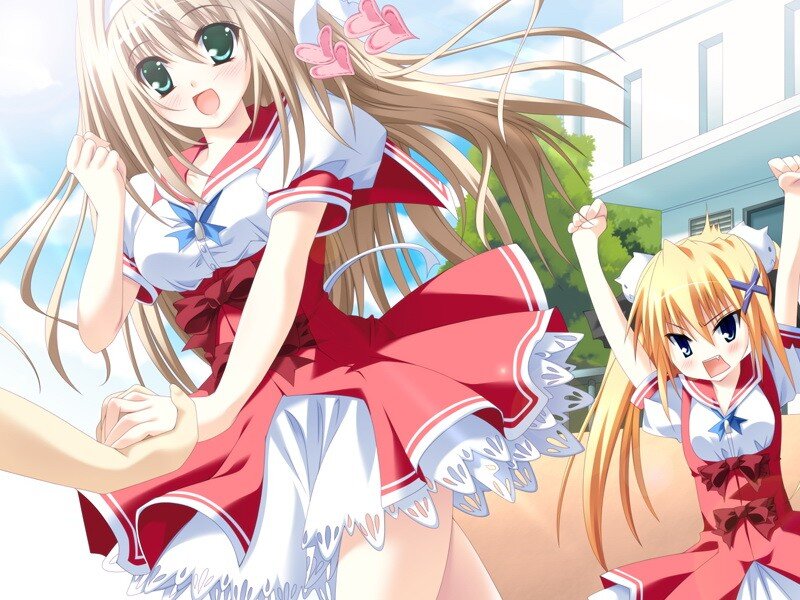 anime girls in school uniforms