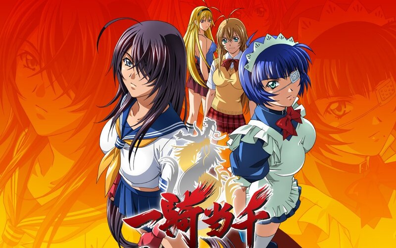 Anime girls in school uniforms