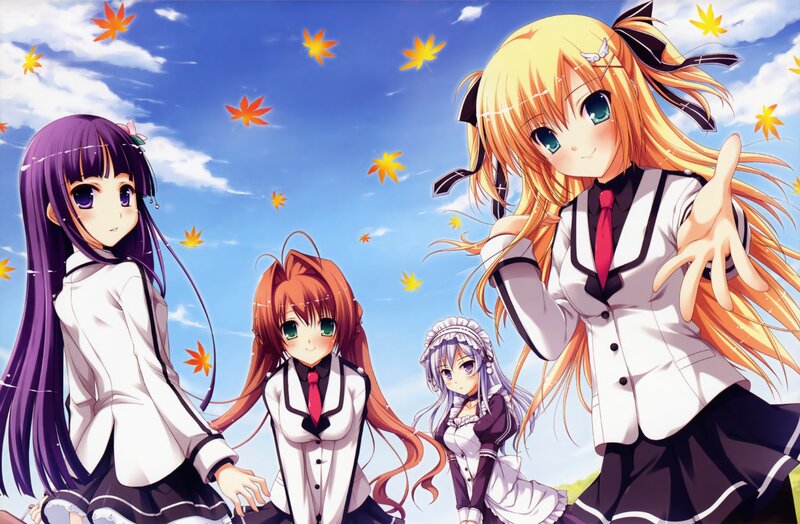 anime girls in school uniforms