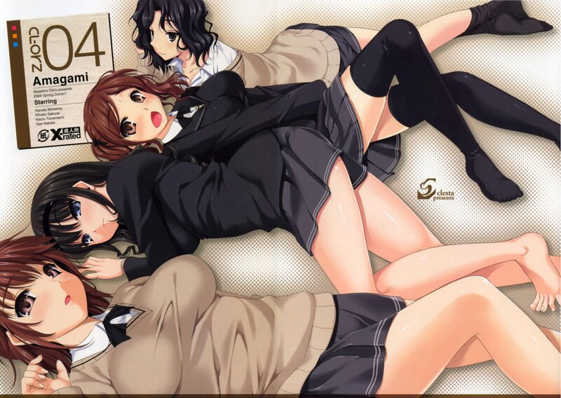 Anime girls in school uniforms