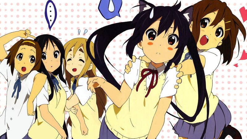 anime girls in school uniforms