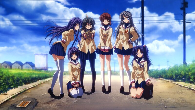 anime girls in school uniforms