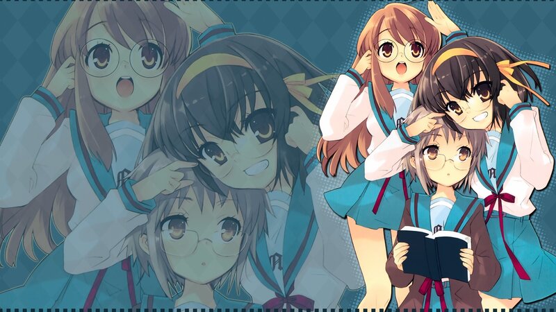 anime girls in school uniforms