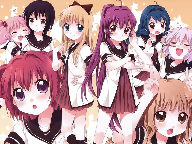 anime girls in school uniforms