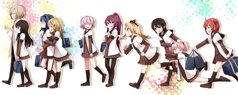 anime girls in school uniforms
