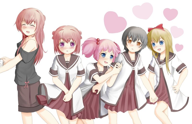 anime girls in school uniforms