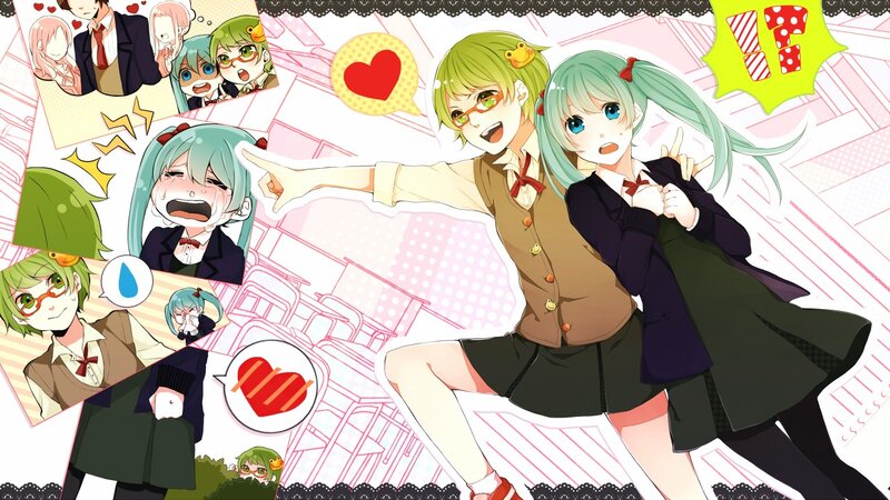 anime girls in school uniforms