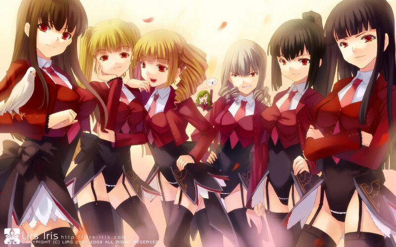anime girls in school uniforms