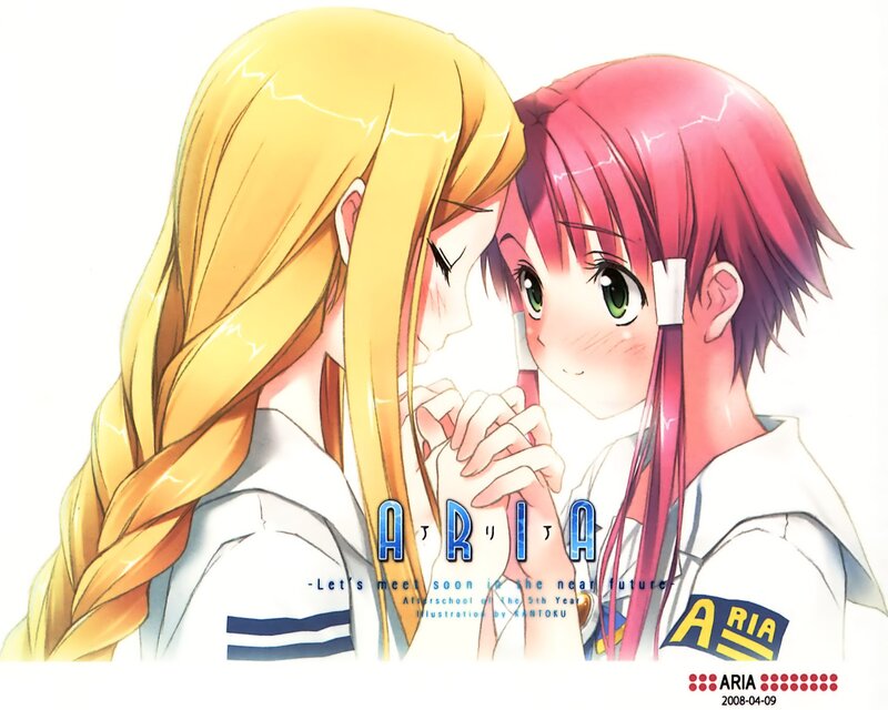 Anime girls in school uniforms