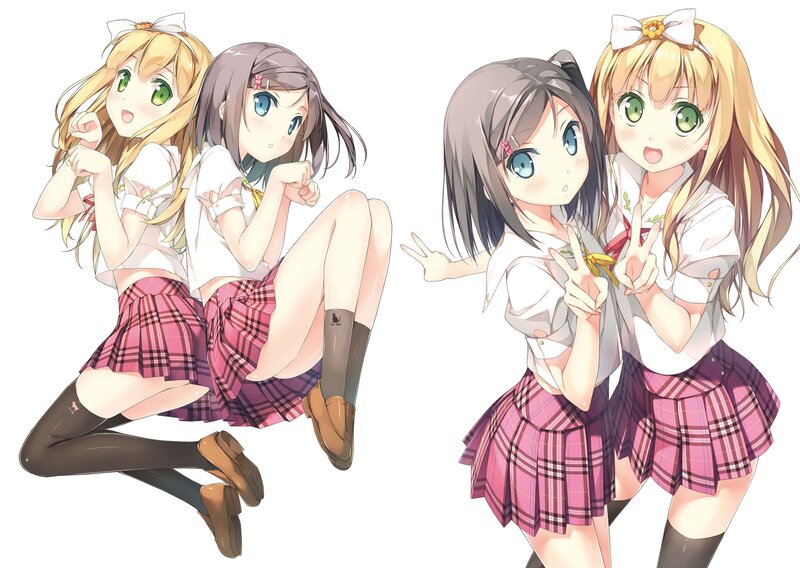 anime girls in school uniforms
