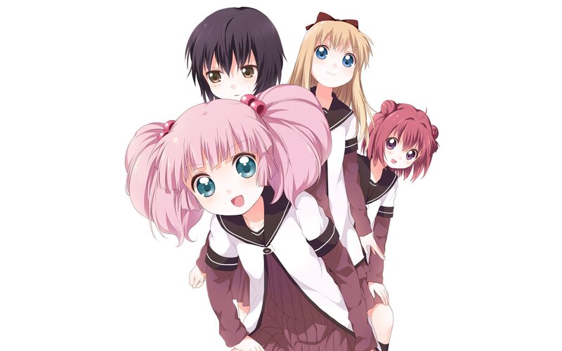 anime girls in school uniforms