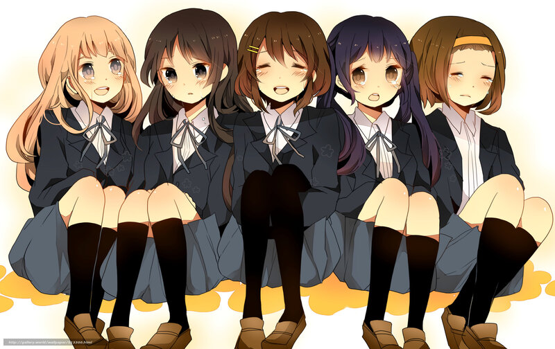 anime girls in school uniforms