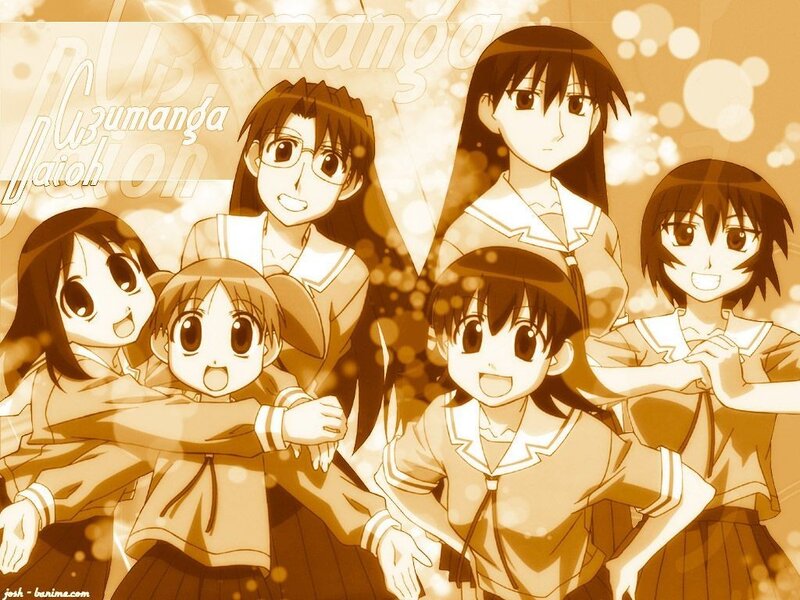 Anime girls in school uniforms