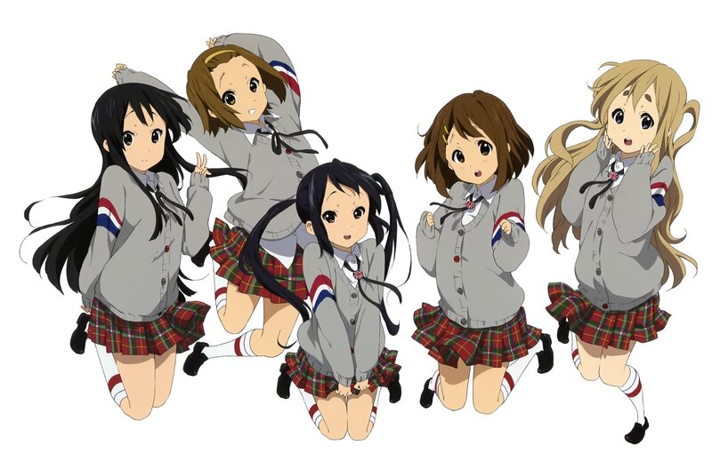anime girls in school uniforms