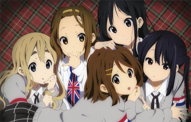 anime girls in school uniforms