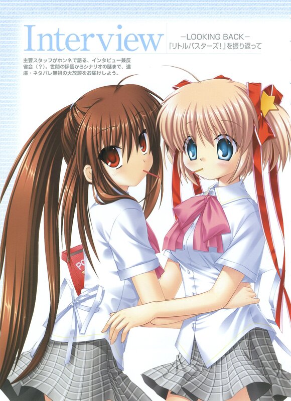 Anime girls in school uniforms