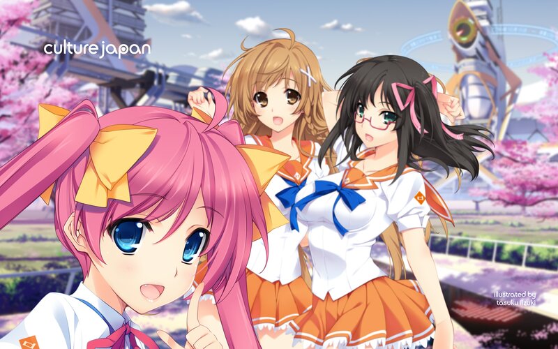 anime girls in school uniforms