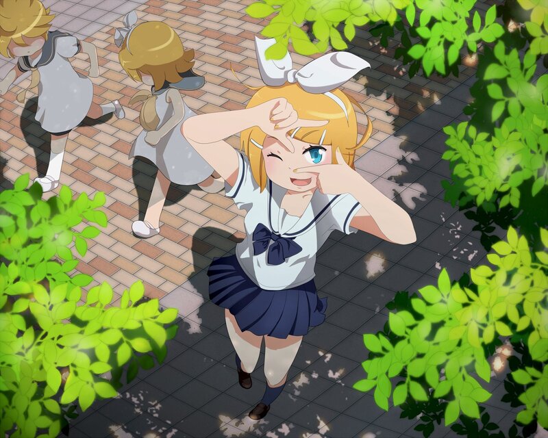 anime girls in school uniforms