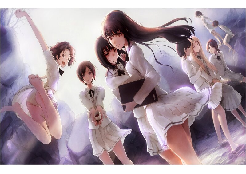 anime girls in school uniforms