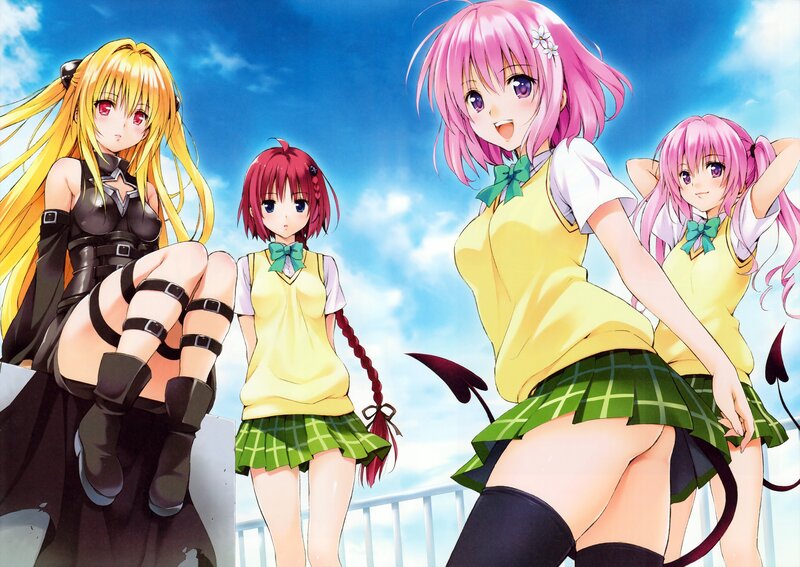 anime girls in school uniforms