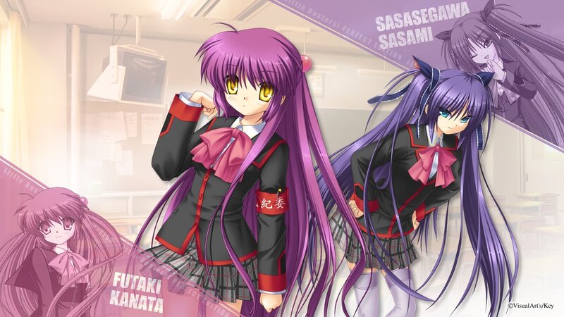 Anime girls in school uniforms