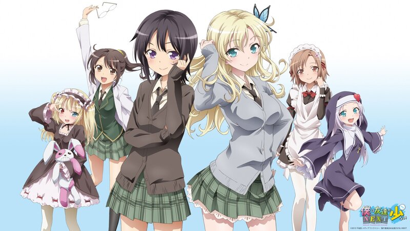 Anime girls in school uniforms