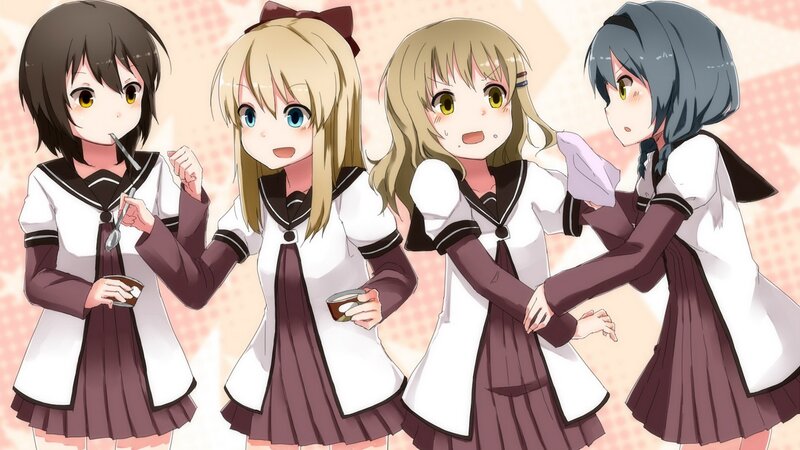 anime girls in school uniforms