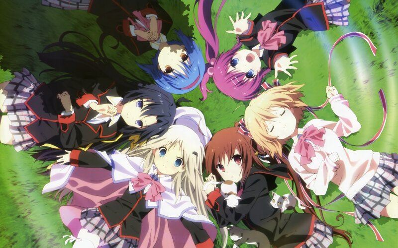 anime girls in school uniforms