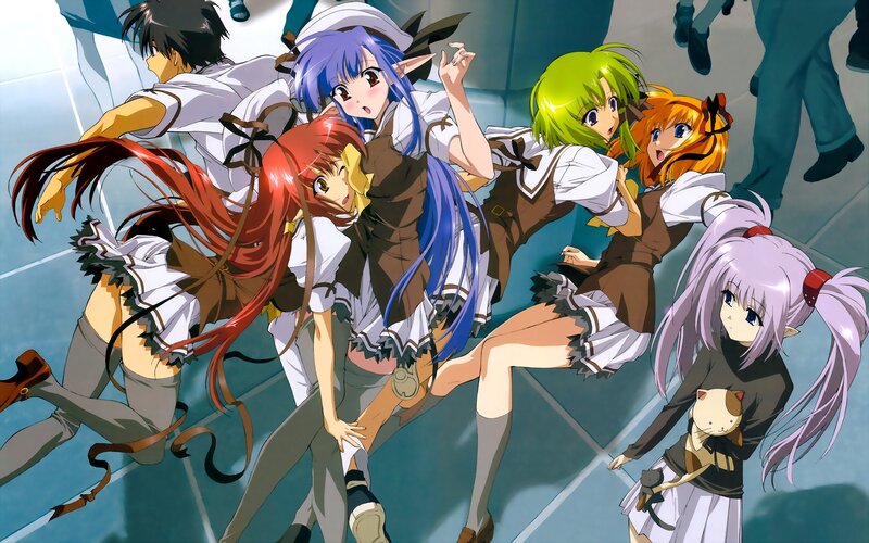 anime girls in school uniforms