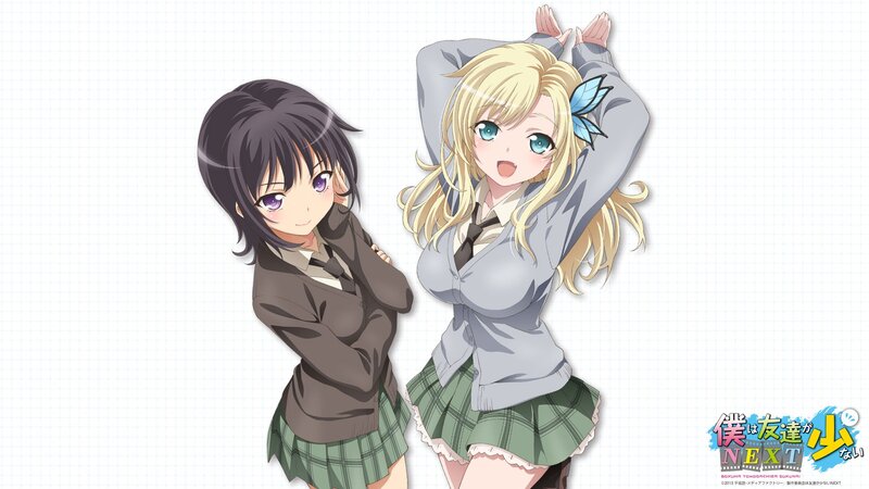 Anime girls in school uniforms